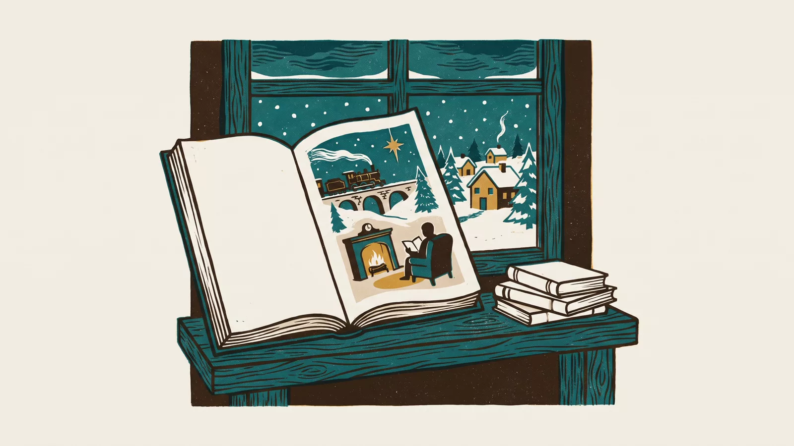 Ilustrație pentru articolul „Cărți de Crăciun: lecturi pentru copii și adulți în decembrie”