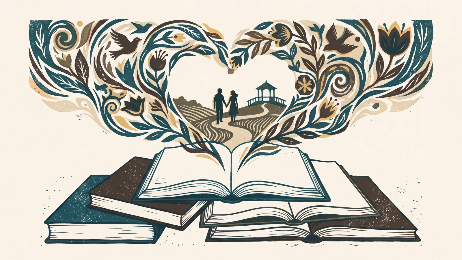 Ilustrație pentru articolul „Cărți de dragoste: 16 romane care te vor emoționa”